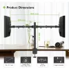 Monitorhalterung TECHLY ICA-LCD-382-D für 2 Displays, Tischklemme, bis 27 Zoll, 20 kg, VESA 75x75–100x100, schwarz