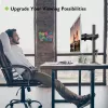 Monitorhalterung TECHLY ICA-LCD-382-D für 2 Displays, Tischklemme, bis 27 Zoll, 20 kg, VESA 75x75–100x100, schwarz