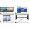 Monitorhalterung TECHLY ICA-LCD-382-D für 2 Displays, Tischklemme, bis 27 Zoll, 20 kg, VESA 75x75–100x100, schwarz