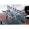 Monitorhalterung TECHLY ICA-LCD-382-D für 2 Displays, Tischklemme, bis 27 Zoll, 20 kg, VESA 75x75–100x100, schwarz