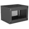 Wandmontierter Netzwerkschrank INTELLINET 714143 — 6U 19 Zoll, 540×400×353 mm, verzinkter Stahl, Glasfront, IP20, max. 50 kg