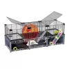 Nagerkäfig FERPLAST Multipla Hamster large 107,5×37,5×42 cm, Metall, schwarz