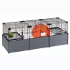 Nagerkäfig FERPLAST Multipla Hamster large 107,5×37,5×42 cm, Metall, schwarz