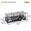 Nagerkäfig FERPLAST Multipla Hamster large 107,5×37,5×42 cm, Metall, schwarz