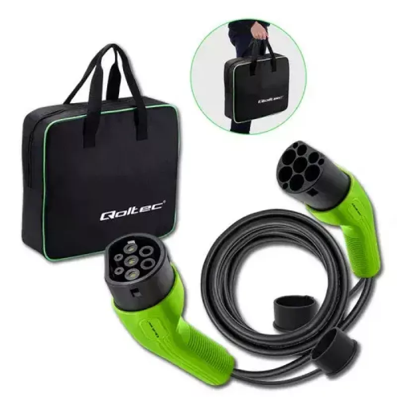 Ladekabel für Elektrofahrzeuge Qoltec 52472 Typ 2 5m 7kW 32A