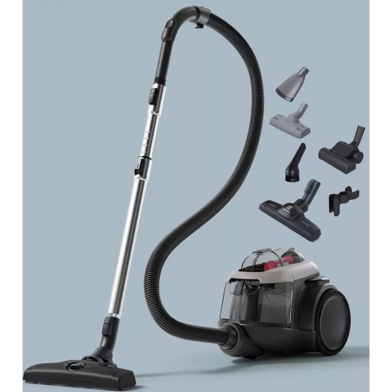 Staubsauger Electrolux EL61A4UG, beutelloser Trockensauger, 700 W max, 170 W Saugleistung, 9 m Kabel, 12 m Radius, grau
