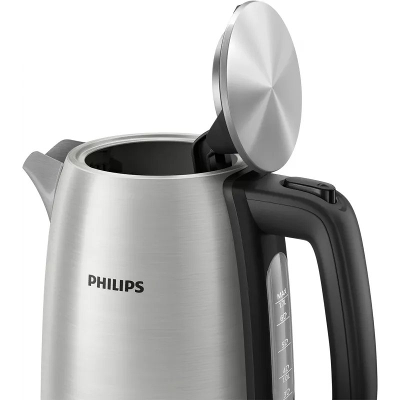 Elektrischer Wasserkocher Philips HD9353/90 1,7 L 2060 W Edelstahl, schwarz