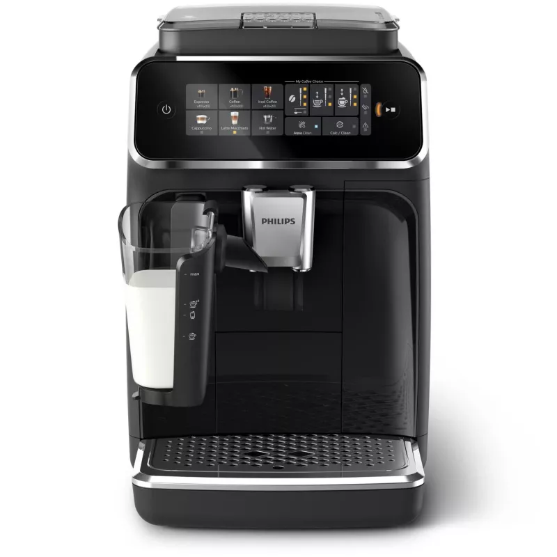 Espressomaschine Philips EP3341/50 vollautomatisch, 1,8 l Wassertank, 275 g Bohnenbehälter, 0,26 l Milchbehälter, 15 bar, Keramikmahlwerk