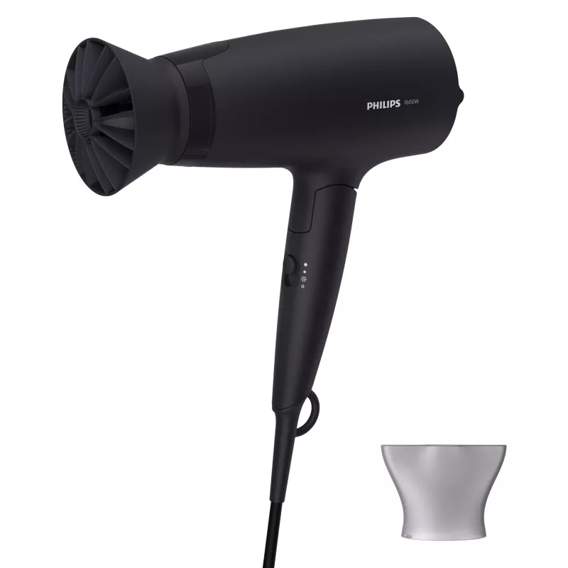 Haartrockner Philips 3000 Series BHD308/10 — 1600 W, 3 Heiz- und 3 Geschwindigkeitsstufen, klappbarer Griff, Aufhängering
