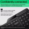 Funkmaus HP 475 Dual-Mode — QWERTY in voller Größe, RF + Bluetooth 5.3, Ziffernblock, Schwarz, 376×153×19 mm