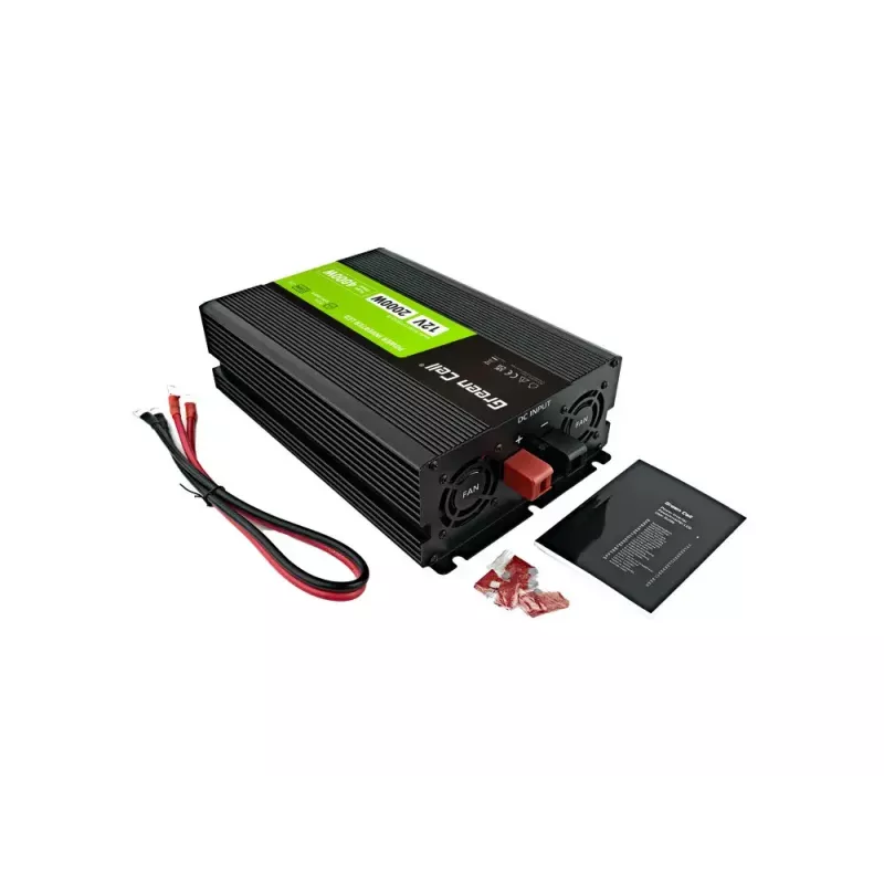 Auto-Wechselrichter Grün Cell INVGC12P2000LCD 2000W 12V auf 230V reine Sinuswelle, LCD, 1×USB, 2×AUX