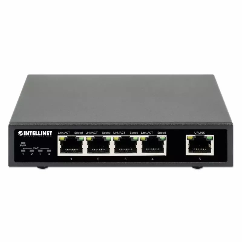 Intellinet 5-Port Gigabit Ethernet PoE+ Switch 62W 4 PSE Ports