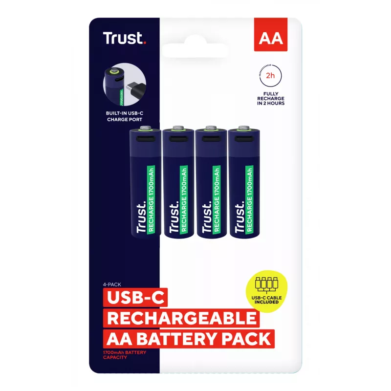 Trust 25631 Haushaltsbatterie Wiederaufladbare Batterie AA