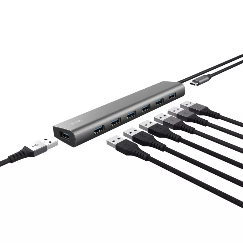 Trust Halyx USB 3.2 Gen 1 (3.1 Gen 1) Type-A 5000 Mbit/s Silber
