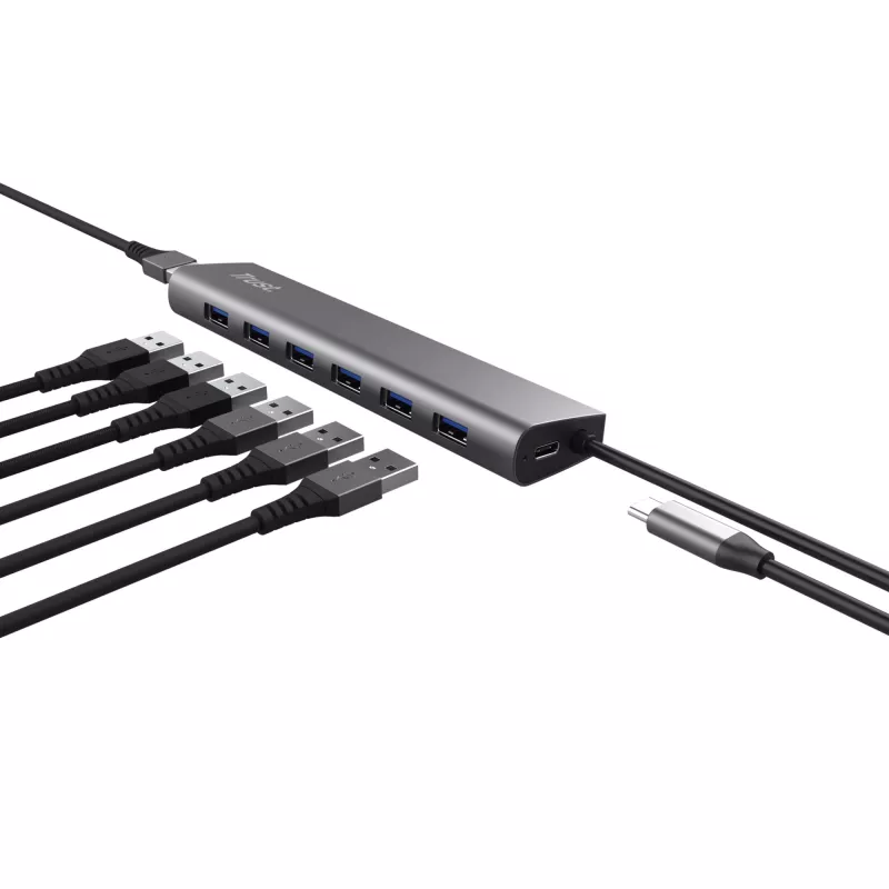 Trust Halyx USB 3.2 Gen 1 (3.1 Gen 1) Type-A 5000 Mbit/s Silber
