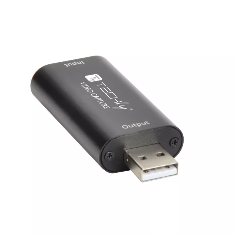 Videosignalkonverter TECHLY I-USB-VIDEO-1080TY — HDMI auf USB Typ-A, 1920×1080@60Hz, 12-Bit, USB-betrieben