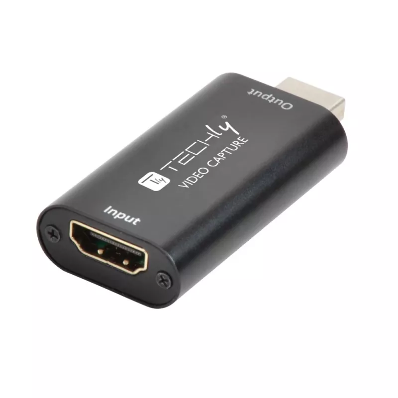 Videosignalkonverter TECHLY I-USB-VIDEO-1080TY — HDMI auf USB Typ-A, 1920×1080@60Hz, 12-Bit, USB-betrieben