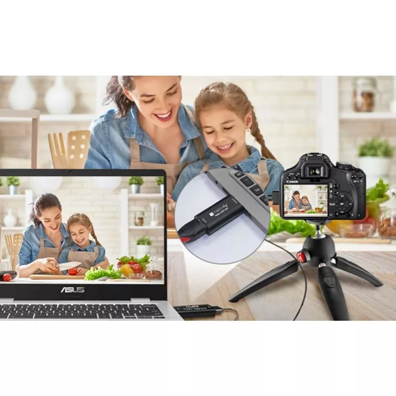 Videosignalkonverter TECHLY I-USB-VIDEO-1080TY — HDMI auf USB Typ-A, 1920×1080@60Hz, 12-Bit, USB-betrieben