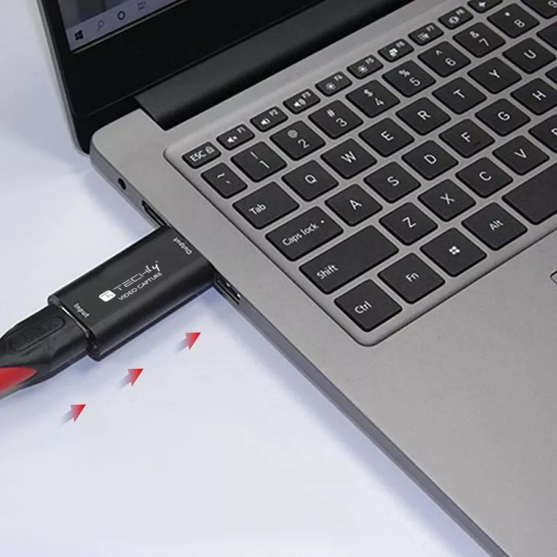 Videosignalkonverter TECHLY I-USB-VIDEO-1080TY — HDMI auf USB Typ-A, 1920×1080@60Hz, 12-Bit, USB-betrieben