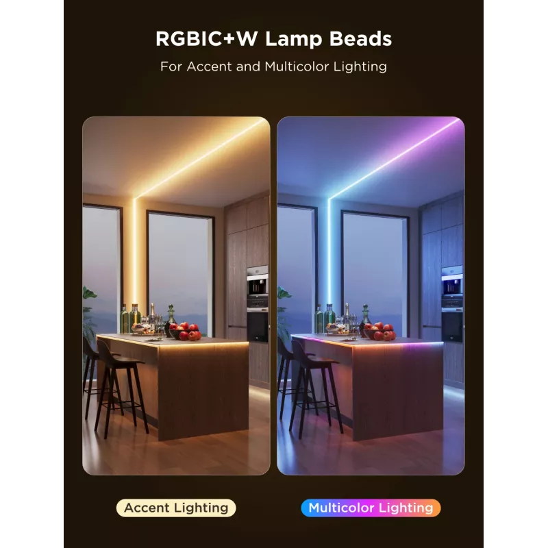 Universeller Streifenlicht Govee Light Pro 3000 mm LED 3780 Birnen