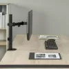 Tisch-LCD-Monitorhalterung MACLEAN MC-572N höhenverstellbar, neigbar, VESA 75x75–100x100, unterstützt 17 Zoll–32 Zoll, max. Tragfähigkeit 30 kg, schwarz