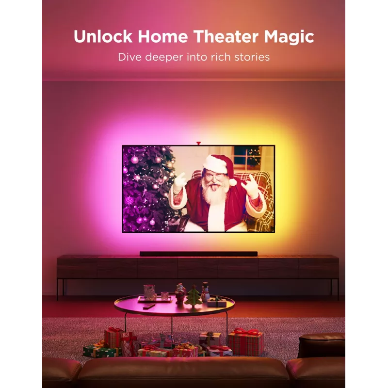 LED-Lichtleiste Govee Envisual TV Backlight T2 mit zwei Kameras für 75–85-Zoll-Fernseher