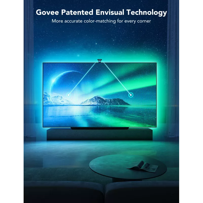 LED-Lichtleiste Govee Envisual TV Backlight T2 mit zwei Kameras für 75–85-Zoll-Fernseher