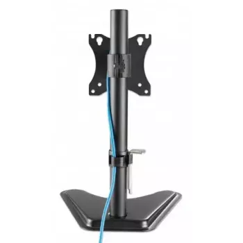 Tischhalterung für TV & Monitor MANHATTAN 10–27 Zoll neig-/schwenk-/drehbar VESA 75×75–100×100, max. 7 kg, schwarz