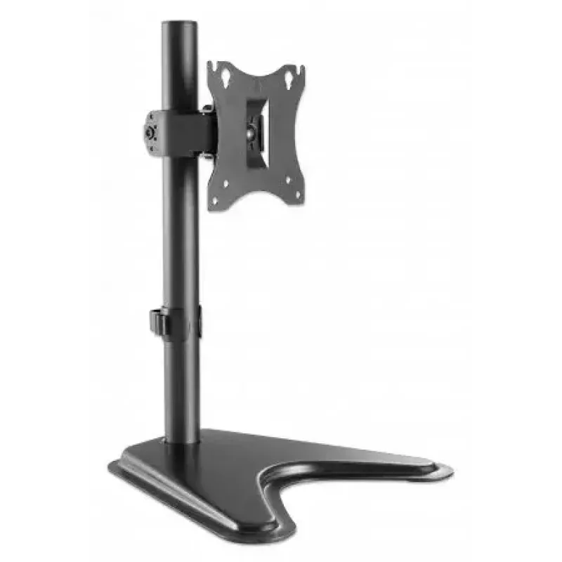 Tischhalterung für TV & Monitor MANHATTAN 10–27 Zoll neig-/schwenk-/drehbar VESA 75×75–100×100, max. 7 kg, schwarz