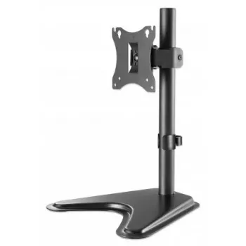 Tischhalterung für TV & Monitor MANHATTAN 10–27 Zoll neig-/schwenk-/drehbar VESA 75×75–100×100, max. 7 kg, schwarz