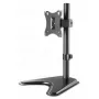 Tischhalterung für TV & Monitor MANHATTAN 10–27 Zoll neig-/schwenk-/drehbar VESA 75×75–100×100, max. 7 kg, schwarz