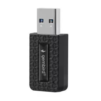 WLAN USB Adapter GEMBIRD AC1300 Dual-Band Wi-Fi 5 (RTL8812BU) 867 Mbit/s USB 3.0 Interne Antenne Schwarz