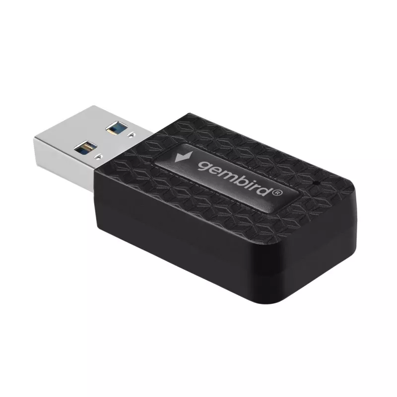 WLAN USB Adapter GEMBIRD AC1300 Dual-Band Wi-Fi 5 (RTL8812BU) 867 Mbit/s USB 3.0 Interne Antenne Schwarz