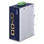 PLANET Industrieller Medienkonverter 2x100/1000X SFP auf 2x10/100/1000T 802.3bt PoE++