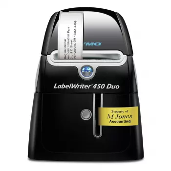 DYMO LabelWriter 450 Duo Etikettendrucker | Direkt-Thermoetikettendrucker | Schnelles Drucken von Etiketten, Barcodes und mehr | Druckt sowohl LW-Etiketten als auch D1-Kunststoffetiketten