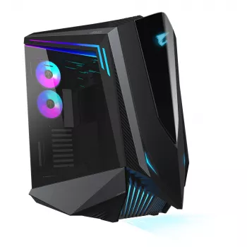 GIGABYTE AORUS C700 GLASS PC-Gehäuse – Full-Tower, unterstützt bis zu E-ATX & 420-mm-Radiatoren, vorinstallierte 5x 120-mm-Lüfter, USB 3.1 Type-C, RGB Fusion