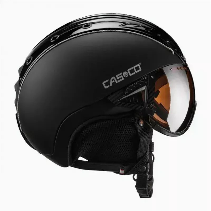 Skihelm Casco SP-2 Carbonic Visor, Größe M (55–57 cm), schwarz