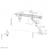 Neomounts NM-D775DXSILVER Monitorarm 10-32 Zoll - Gasdruckfeder - Topfix - 180°-Anschlag