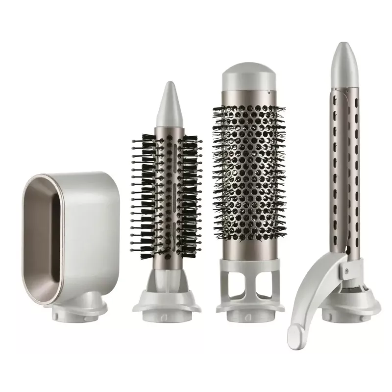 Haartrockner und Lockenstab Adler AD 2027 — 2-in-1-Styling-Tool, 1200 W, 2 Temperaturstufen, 5 Aufsätze, Bürstendurchmesser 2,1/3,8/7,2 cm, max. Locken-ø 1,9 cm