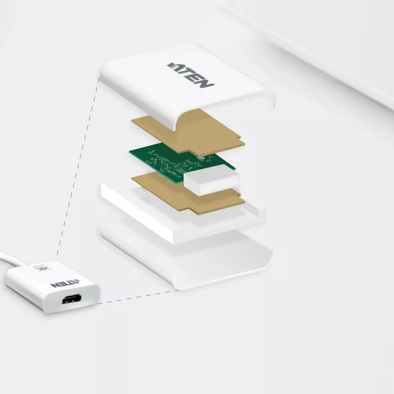 ATEN 4K Aktiver DisplayPort-auf-HDMI-Konverter, 3D, bis 3840 x 2160 @30Hz