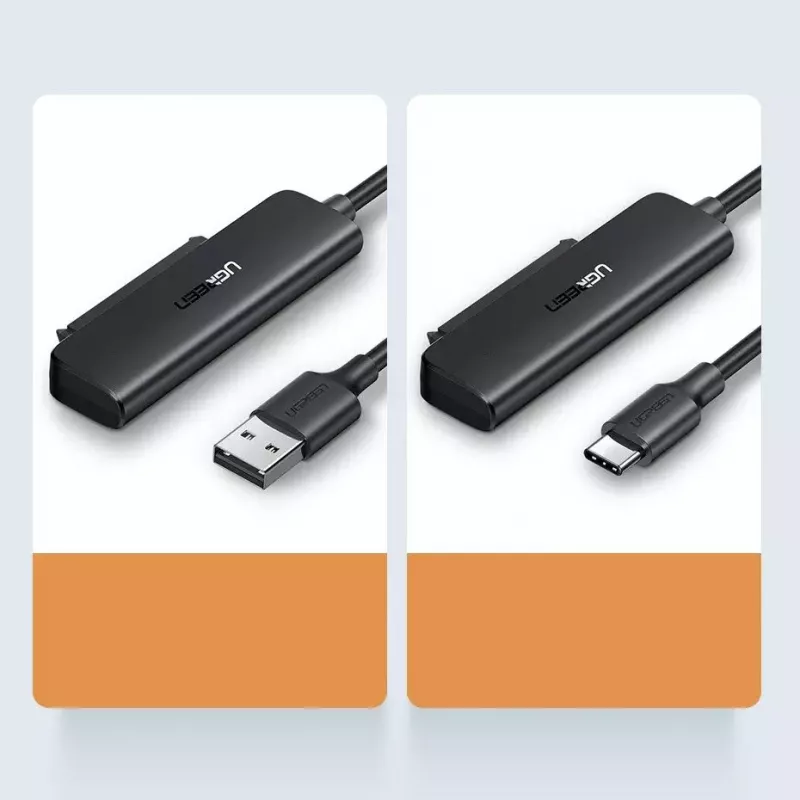 Externes 2,5 Zoll SATA III USB 3.0 Gehäuse UGREEN 70609 für 2,5-Zoll SATA SSD/HDD, USB-A auf SATA, 5 Gbit/s, Schwarz