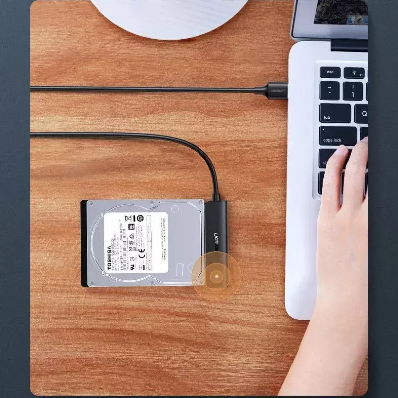 Externes 2,5 Zoll SATA III USB 3.0 Gehäuse UGREEN 70609 für 2,5-Zoll SATA SSD/HDD, USB-A auf SATA, 5 Gbit/s, Schwarz