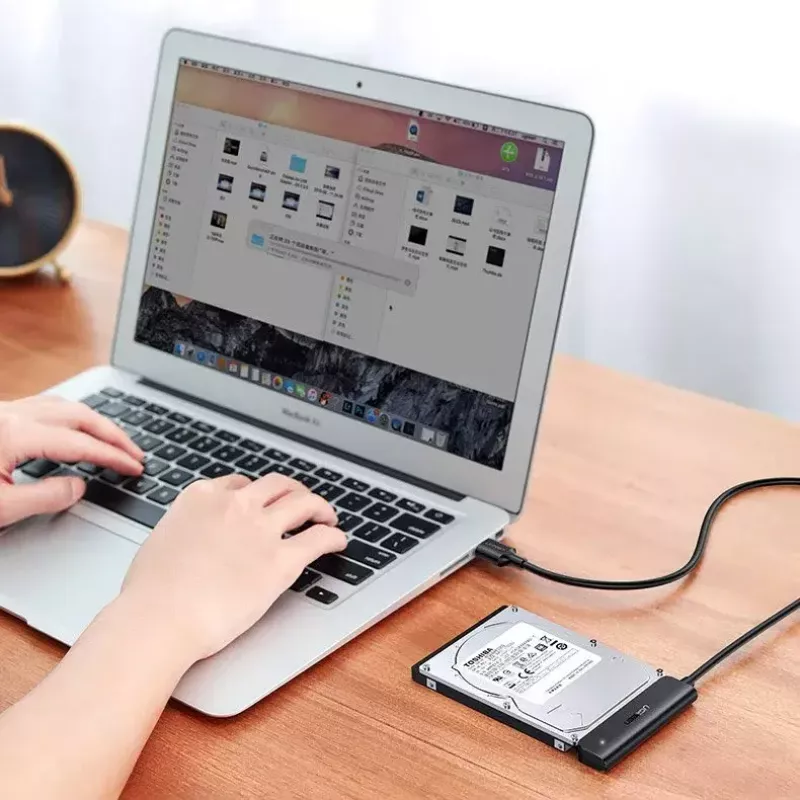 Externes 2,5 Zoll SATA III USB 3.0 Gehäuse UGREEN 70609 für 2,5-Zoll SATA SSD/HDD, USB-A auf SATA, 5 Gbit/s, Schwarz