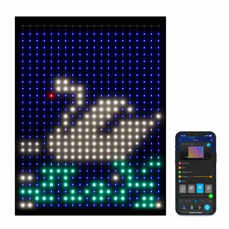 Universal-Lichtstreifen Govee H70B1 LED 2000 mm Innen-/Außenbereich Mehrfarbig 520 Lampen