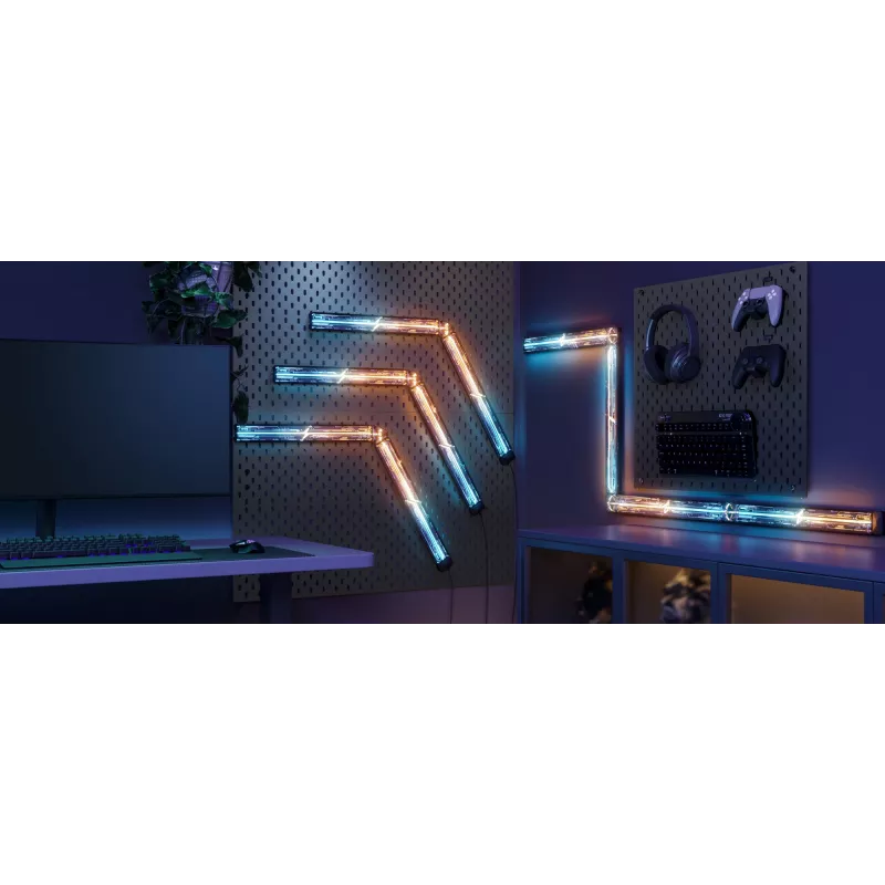 Smarte Wandleuchte Govee Gaming Wall Lights (4+1) – WLAN/Bluetooth, mehrfarbig, 4 Stück, 370×45×30 mm
