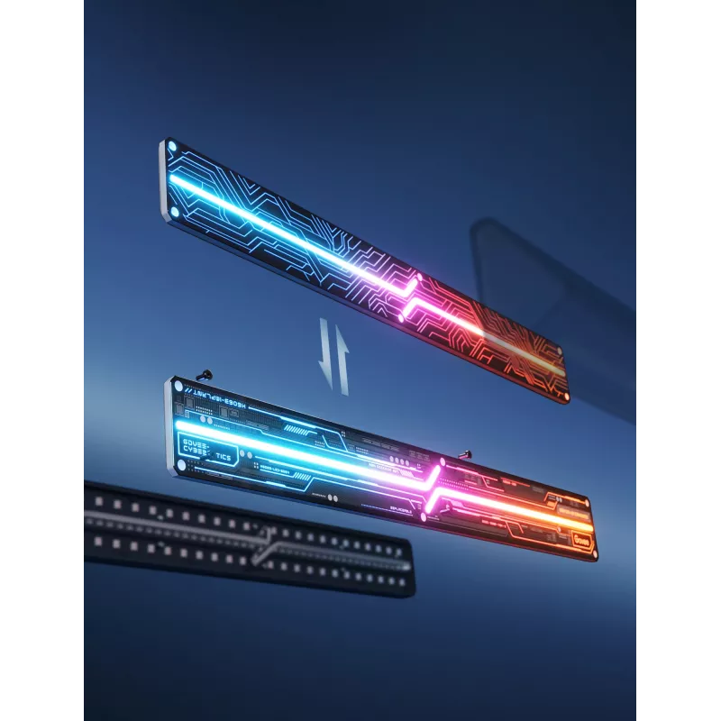 Smarte Wandleuchte Govee Gaming Wall Lights (4+1) – WLAN/Bluetooth, mehrfarbig, 4 Stück, 370×45×30 mm