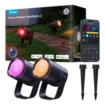 Außenstrahler Govee H7093 RGBICWW 750 lm Wi‑Fi 2,4 GHz, RGB + Warmweiß
