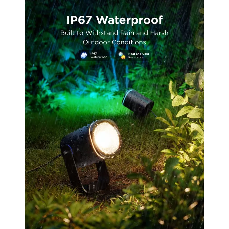 Außenstrahler Govee H7093 RGBICWW 750 lm Wi‑Fi 2,4 GHz, RGB + Warmweiß