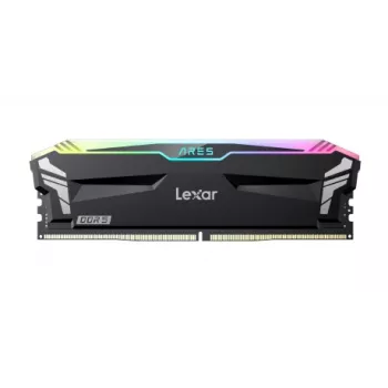 LEXAR Desktop-Speicher – DDR5 Ares 2x 16GB 6400 CL32 1,4V mit Kühlkörper und RGB-Beleuchtung – Dual Pack Schwarz