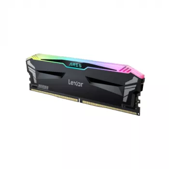 LEXAR Desktop-Speicher – DDR5 Ares 2x 16GB 6400 CL32 1,4V mit Kühlkörper und RGB-Beleuchtung – Dual Pack Schwarz